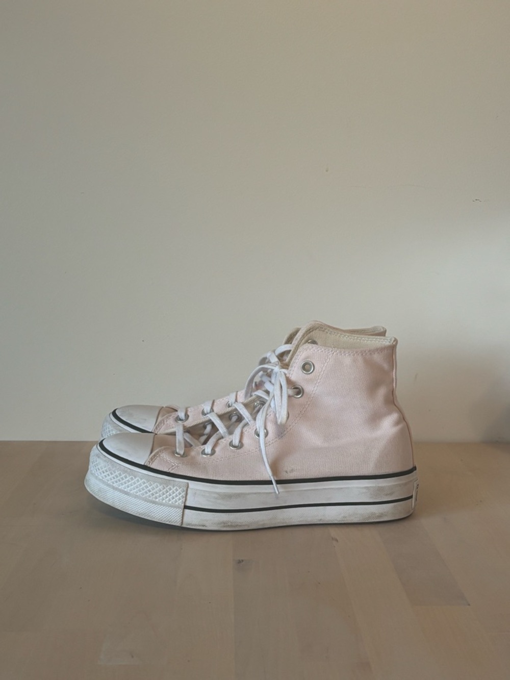 Converse Women's High-Top Platform Sneakers in Pale Pink